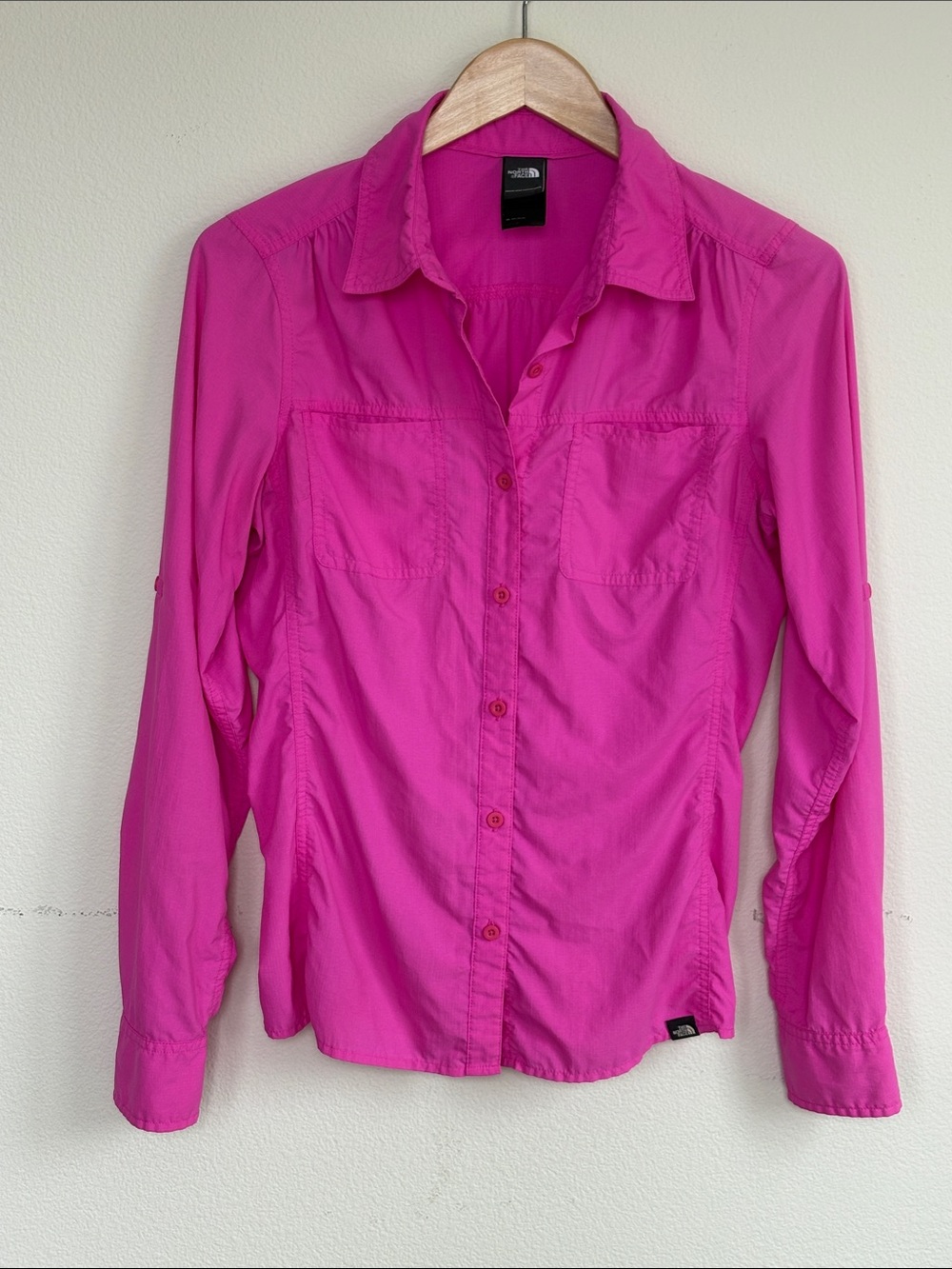 The North Face Women's M Tekware First Trail UPF 50+ Sun Shirt Pink Long Sleeve - Picture 3 of 13
